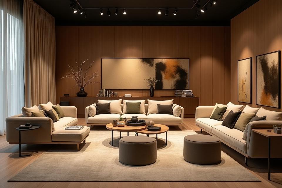 Elegant furniture showroom interior